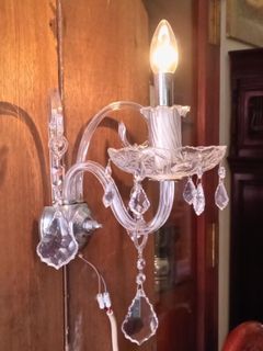 Vintage Crystal Wall Lamp #2  from Spain