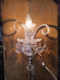 Vintage Crystal Wall Lamp #1 from Spain
