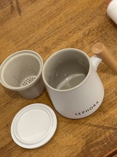 White Ceramic Mug with Filter (Sephora)