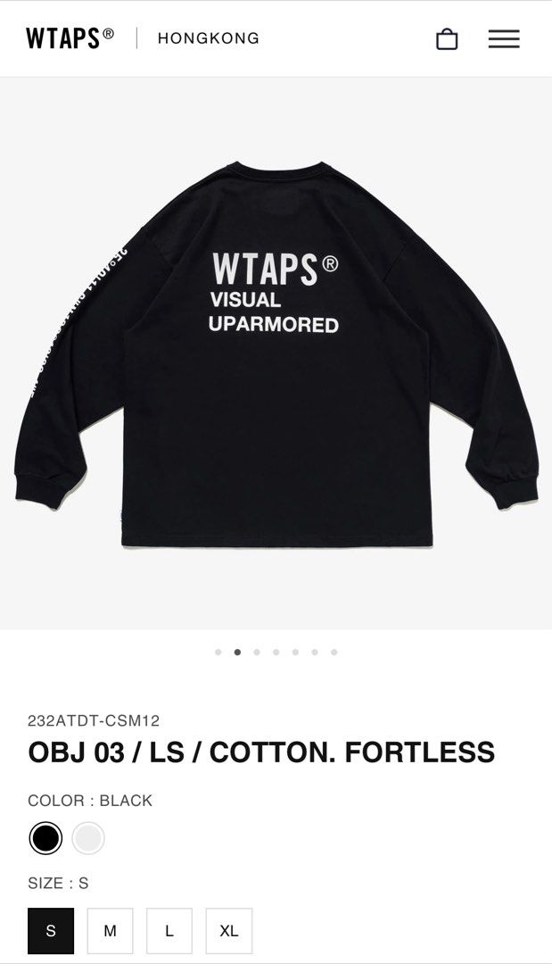 WTAPS 23A/W OBJ 03 / LS / COTTON. FORTLESS 232ATDT-CSM12, 男裝