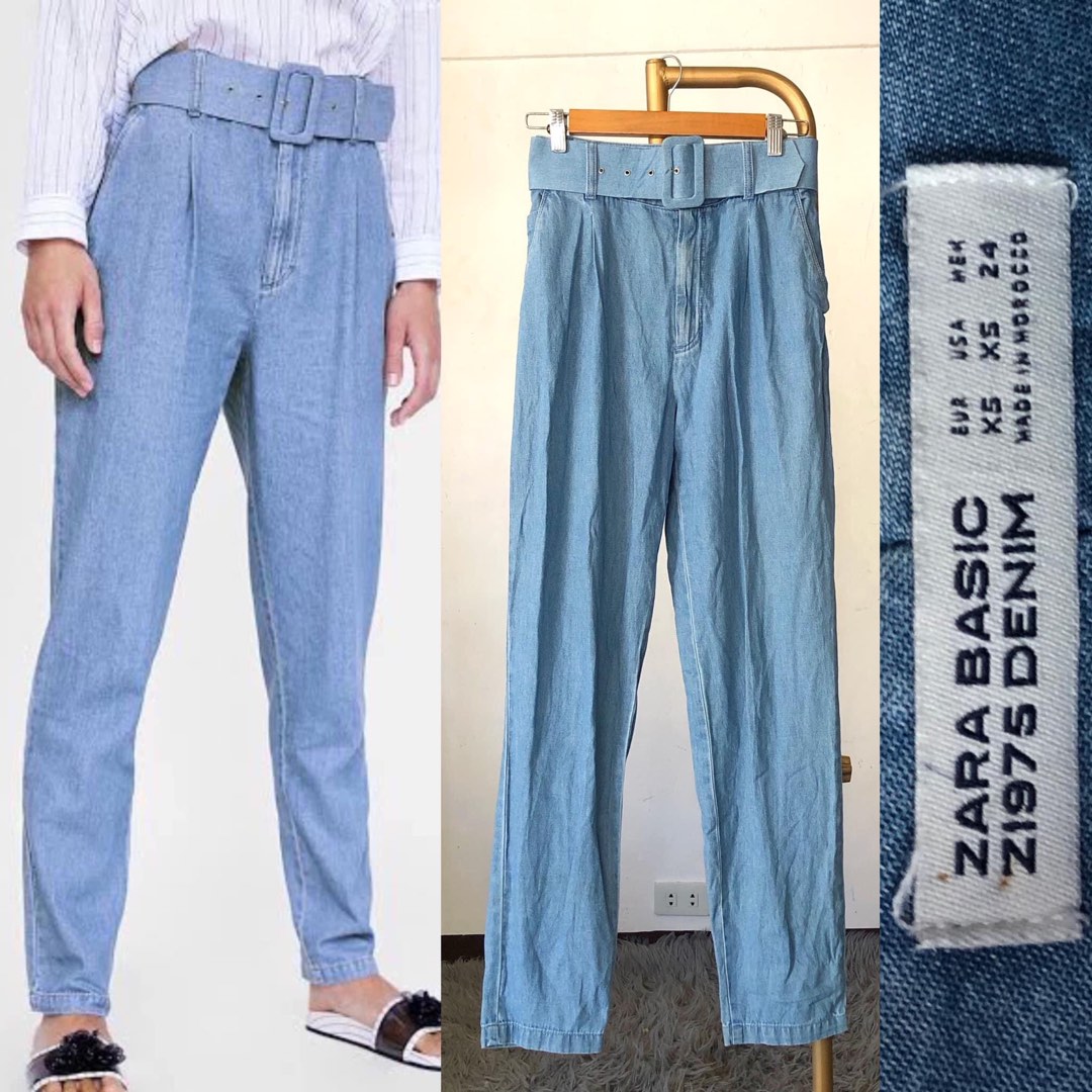 Zara high waist darted trousers pants, Women's Fashion, Bottoms, Jeans &  Leggings on Carousell