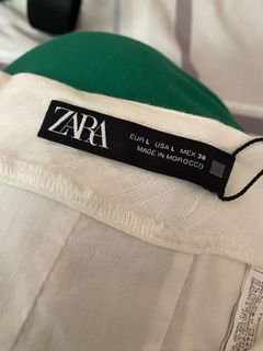 Zara white linen skirt