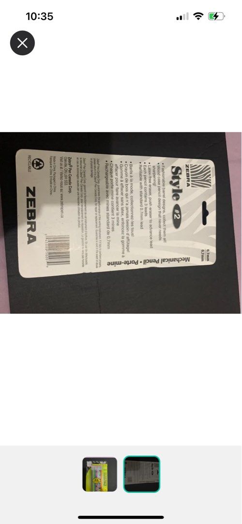 Zebra Style Mechanical Pencil (Category: Stationery & School Supplies) located in Quezon City. Submitted by deamyclutter (Listing ID 1292821828, Image 2). Description: .