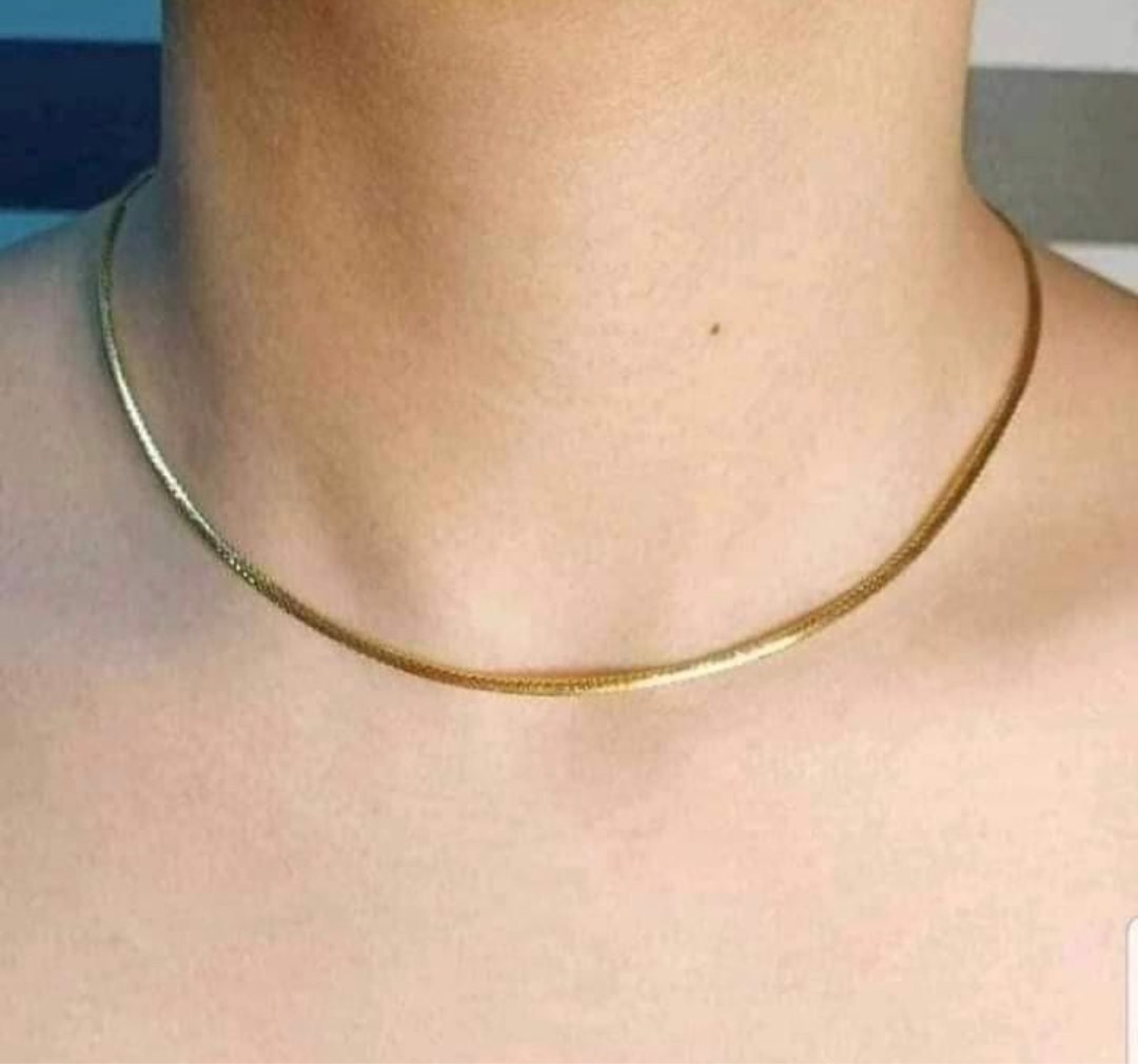 18 soft mesh omega choker necklace in 18k gold setting Women s Fashion Jewelry Organizers Necklaces on Carousell