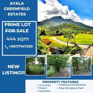 444 sqm. Prime Lot for Sale in Ayala Greenfield Estates, Laguna
