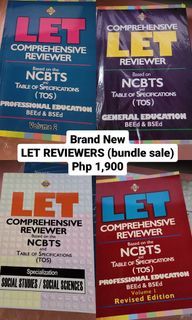 4 LET Reviewers for sale (bundle sale)