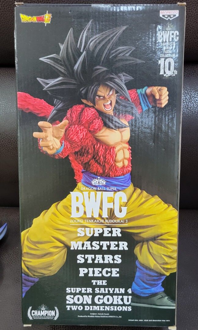 二手無盒景品海外限定Bandai BWFC SMSP 超4 悟空2D 漫畫色Super Master Stars Piece Super Saiyan  4 Son Goku Two Dimensions