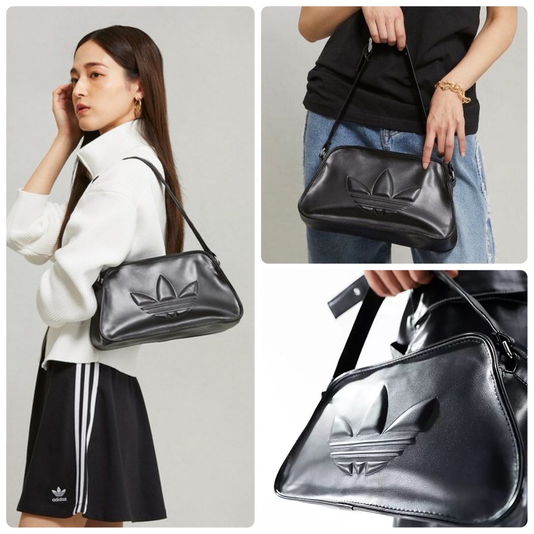 Adidas Logo POLYURETHANE EMBOSSED TREFOIL SHOULDER BAGUETTE BAG mlb ganni emis Carousell