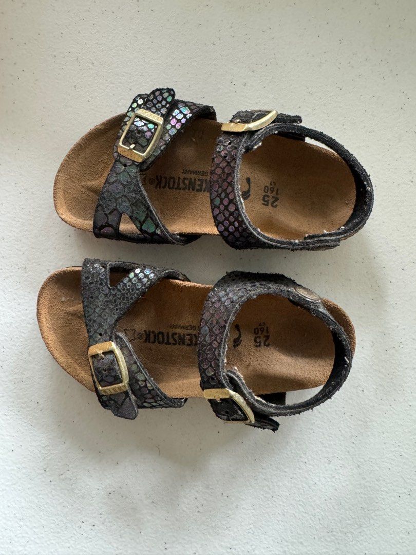 Original Birkenstock Birko Flor RIO Magic Snake Black Babies Kids Babies Kids Fashion on Carousell