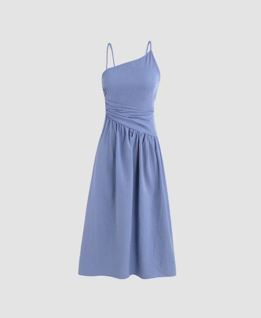 CIDER BLUE ASYMMETRICAL BACKLESS DRESS (Category: Dresses) located in Makati City. Submitted by pre_loved_by_k (Listing ID 1293077272, Image 1). Description: .