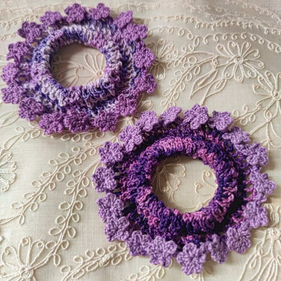 Crochet Scrunchies (Category: Hair Accessories) located in San Juan City. Submitted by blesi (Listing ID 1292159792, Image 3). Description: crochet made in mercenized cotton On-hand or made to order.