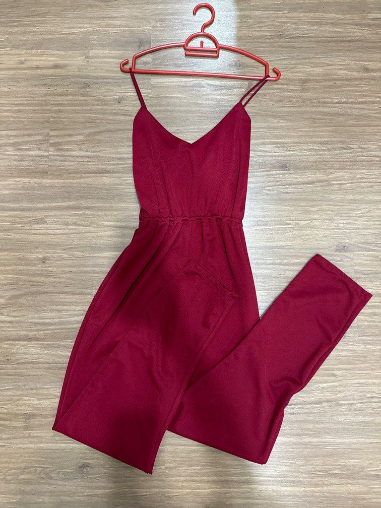 Dark hot sale red playsuit