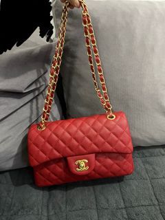 Double flap red classic quilted bag bnew never used bought a month ago from hong kong