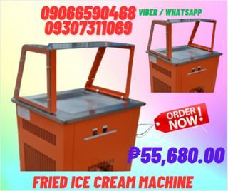 Fried Ice Cream Machine single pan with dust cover
