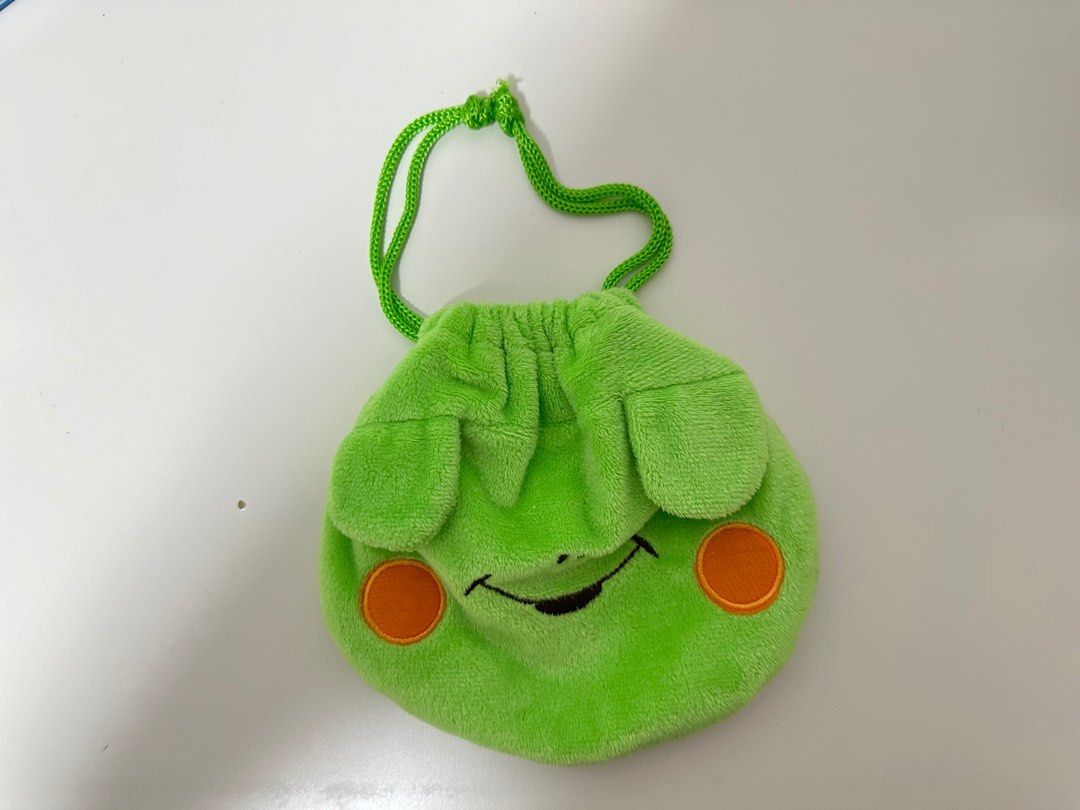 frog drawstring pouch (Category: Purses & Pouches) located in Singapore. Submitted by avohalf (Listing ID 1293137986, Image 2). Description: as shown. last pic is the pouch flipped inside out to show the condition of the pouch. meet ups only pls ◡̈ will try my best to nego meet up location. am doing a clean out now so do check out my page for more gd deals ◡̈ .