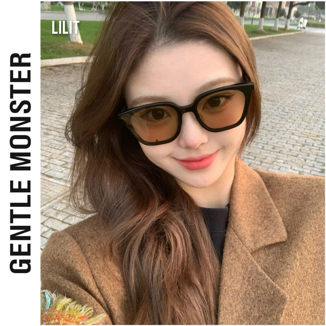 Gentle monster lilit brown orange lens sunglasses