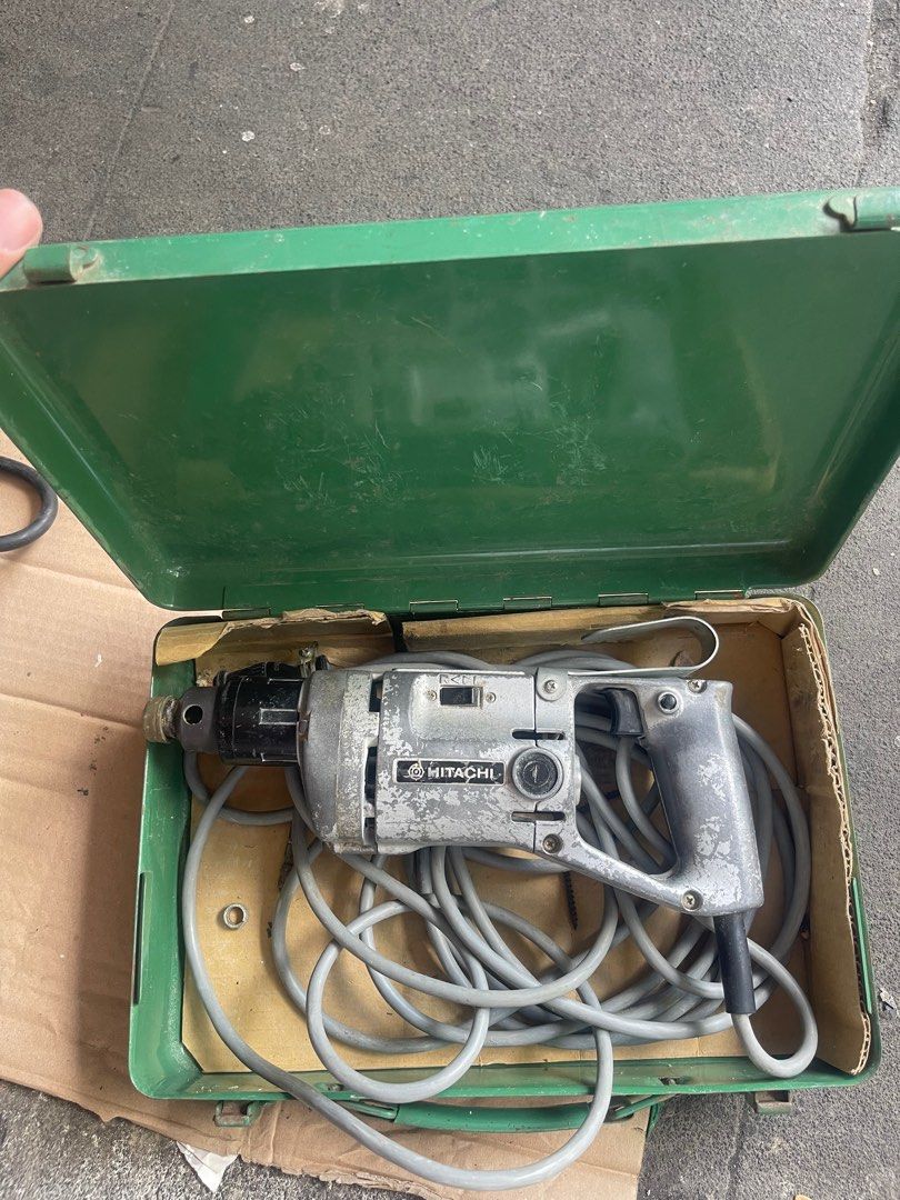 Hand drill (Category: Construction Tools & Equipment) located in Legazpi City. Submitted by kikosgarage (Listing ID 1293021149, Image 1). Description: 110volts. metal casing. Hitqchi japan .
