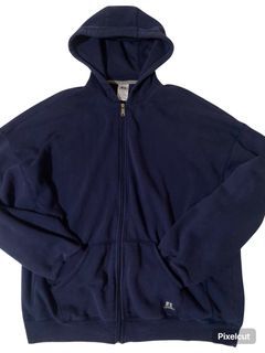Heavyweight Russell Athletic Boxy Zip Up Hoodie