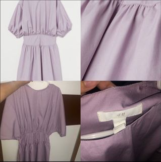 H&M Lilac cotton midi dress