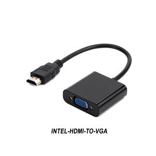 INTEL HDMI to VGA Adapter Kit, Compatible with Apple TV 4thGen and Other Generations, Amazon Fire TV, Google Chromecast, Chromebooks, Intel Compute Stick and Other HDMI devices