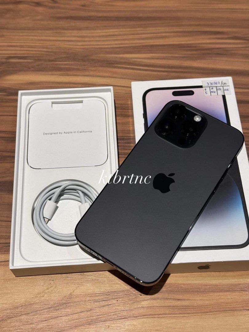 iPhone 14 Pro Max 128gb (Category: iPhone 14 Series) located in Cavite. Submitted by katbritani92264 (Listing ID 1293093492, Image 1). Description: FOR SALE iPhone 14 Pro Max 128 GB Spaceblack •Globelocked but nakaprocess na for unlocking •Months old, good as new •Warranty until May 11, 2024 •98% battery health •Smooth, no dents, no issues Complete original package (box same imei, cord, manuals) Free tempered glass Free case 51990 Price slightly 