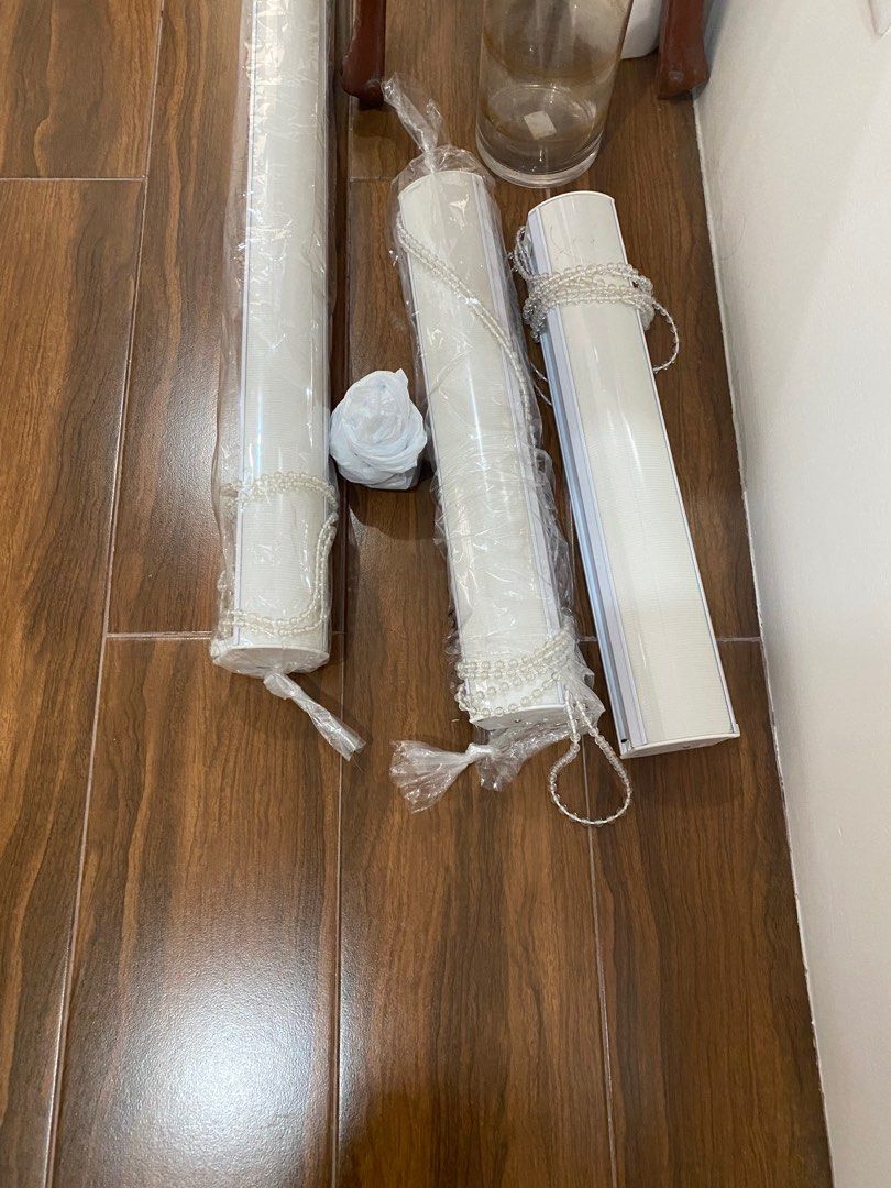 Korean Blinds 3pcs (white not blackout) (Category: Curtains & Blinds) located in Paranaque City. Submitted by mariaavellanosa (Listing ID 1293010297, Image 3). Description: Price negotiable Lightly used, no damage Color white (not blackout) 2 pcs - bedside blinds 19 inches width by 67 inches length (each) 1 pc - blinds 63 inches width by 53 inches length Total of 3 pcs blinds (2 bedside blinds, 1 normal size) for 5500 pesos only Selling because w