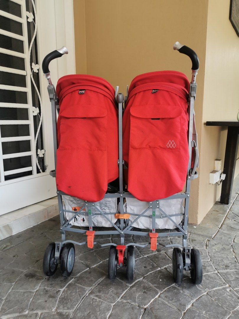 Maclaren double stroller red clearance