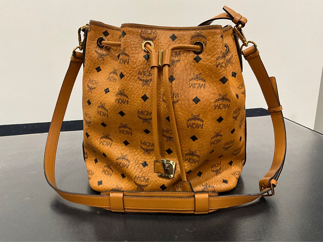 MCM Heritage Drawstring Bucket Bag Luxury Bags Wallets on Carousell