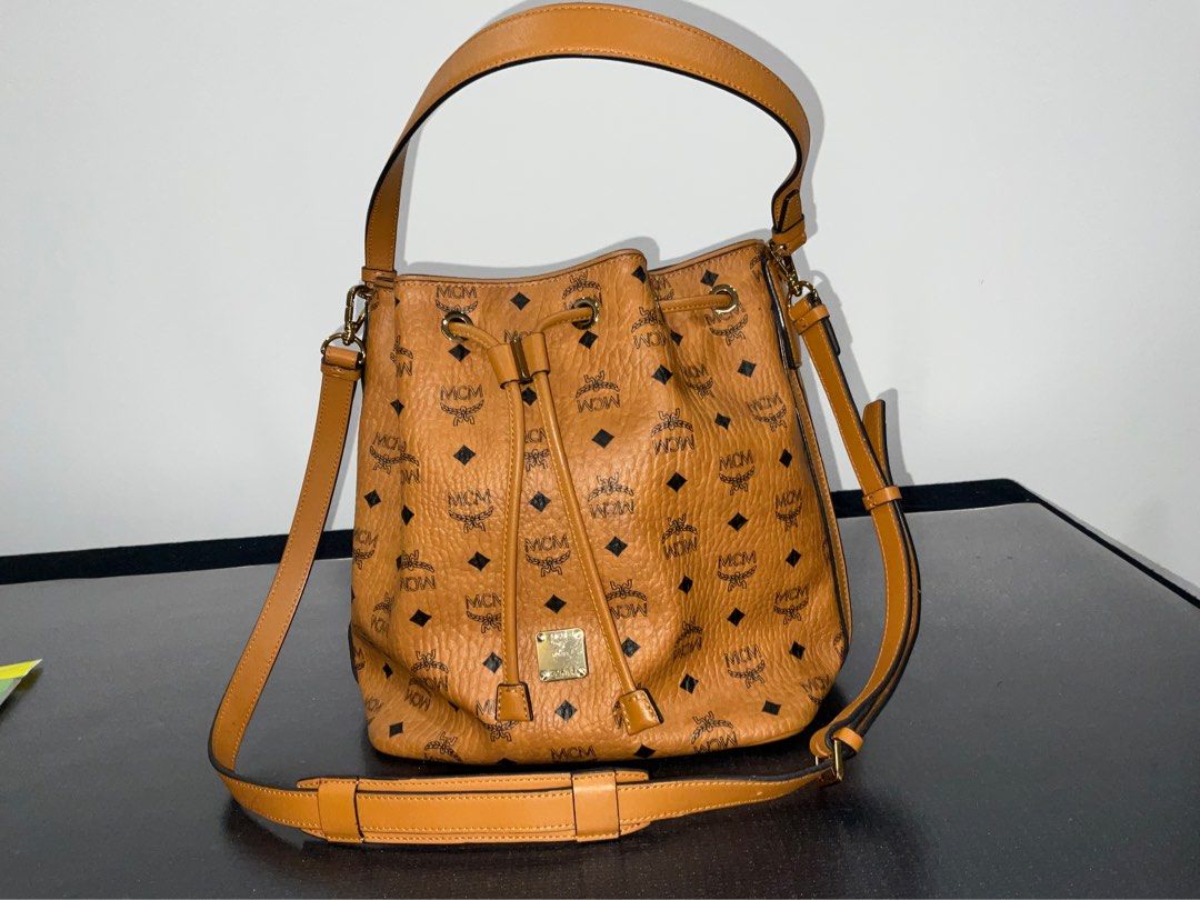 MCM Heritage Drawstring Bucket Bag Luxury Bags Wallets on Carousell