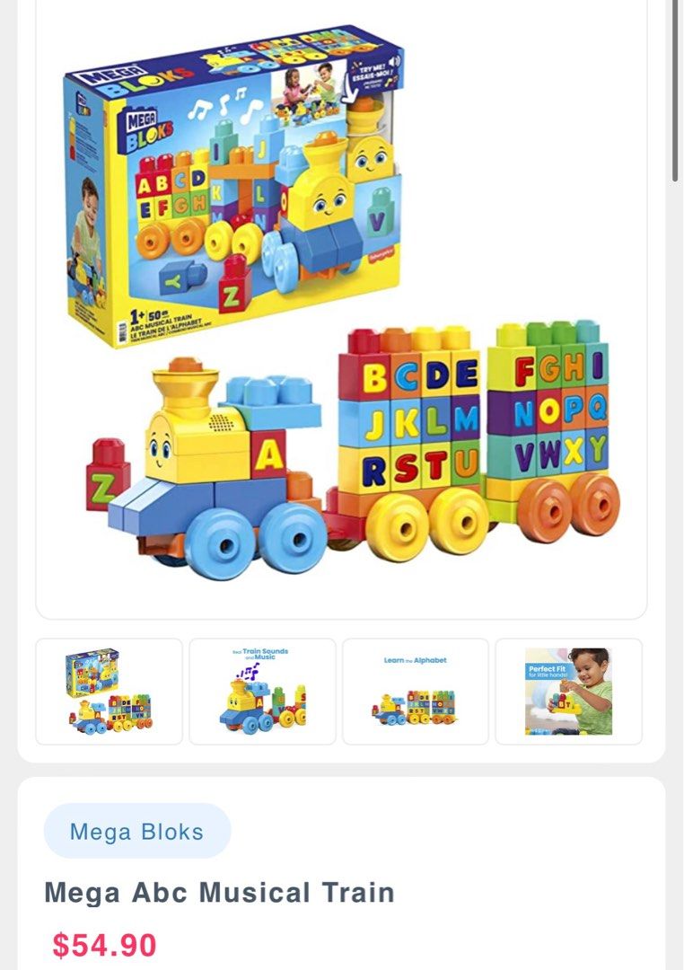 Mega bloks abc musical train deals