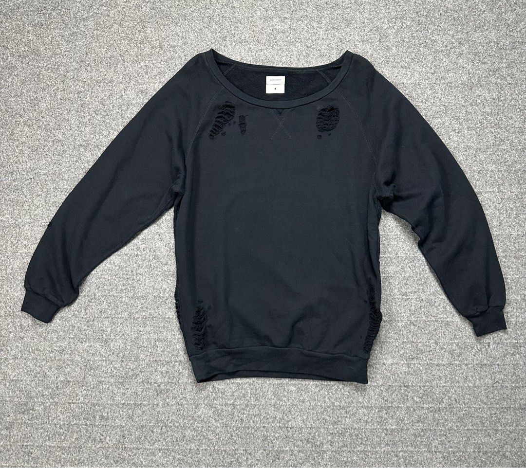Miharayasuhiro Distressed Sweater (Category: Activewear) located in Manila. Submitted by scissor.2fifthy (Listing ID 1293129650, Image 1). Description: Miharayasuhiro Distressed Sweater Tagged size: Medium (see measurement) Made in Japan Material: 100% Cotton 95/100 condition rate Gently used Minor sign of usage only. Very presentable and ready to wear See all photos for more information Dimension: Length 27 Inches Width pit to pit 22 Inches Shou