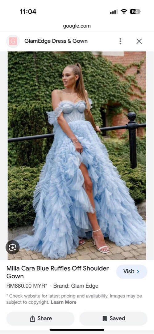 MILLA ALL RUFFLED UP (BLUE), Women's Fashion, Dresses & Sets, Evening  dresses & gowns on Carousell