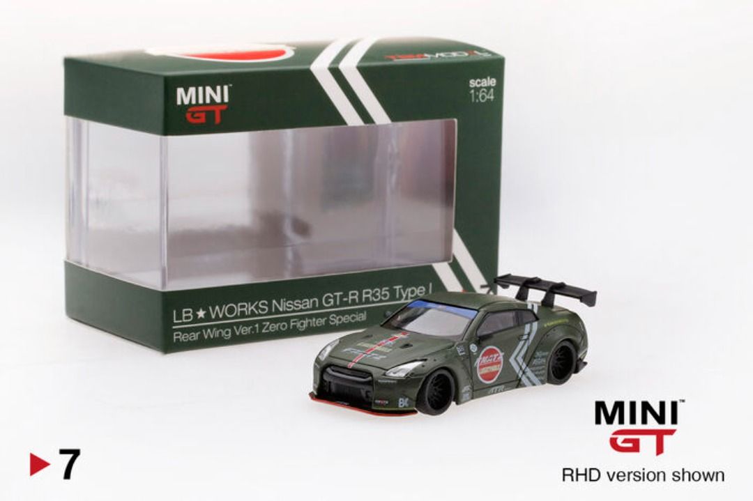 MINI GT 7 LBWK Nissan GT-R (R35) Zero Fighter Special Type 1