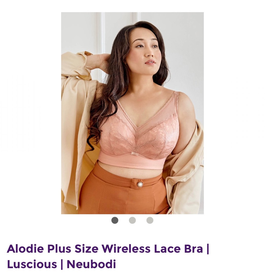 Plus Size Wireless Lace Bra