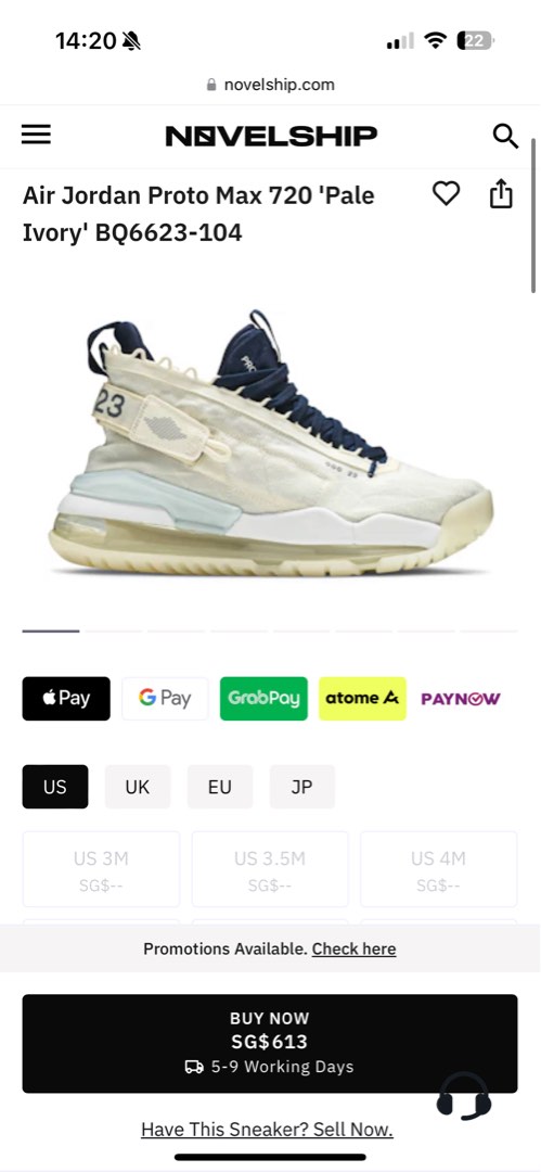 jordan proto max 720 for sale