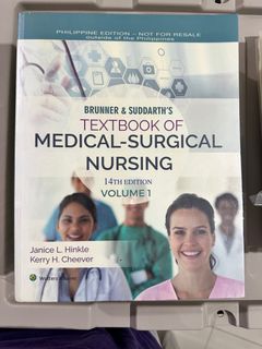 NURSING Brunner and Suddarth’s Medical Surgical Nursing Book 14th Edition Volume 1