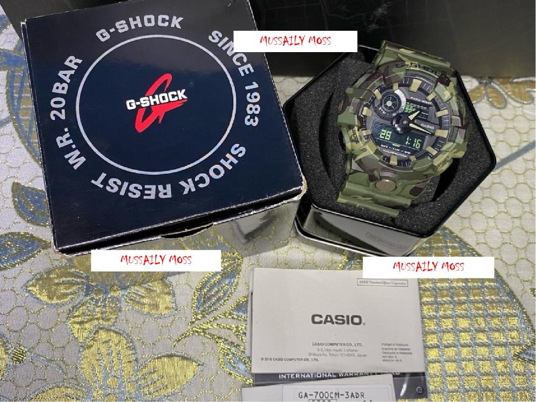 Original G Shock GA700 CM Complete Set Men s Fashion Watches
