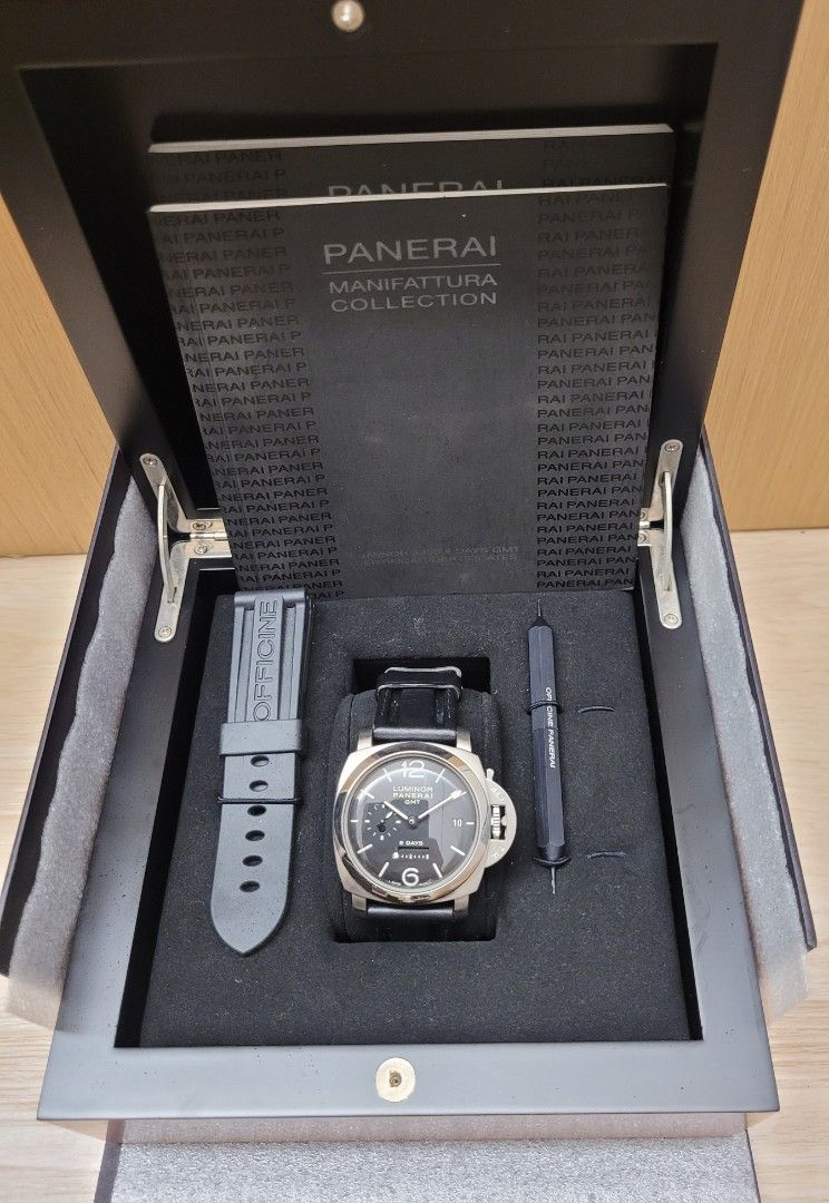 Panerai 沛納海Luminor 1950 8 Days GMT PAM 00233, 名牌, 手錶- Carousell