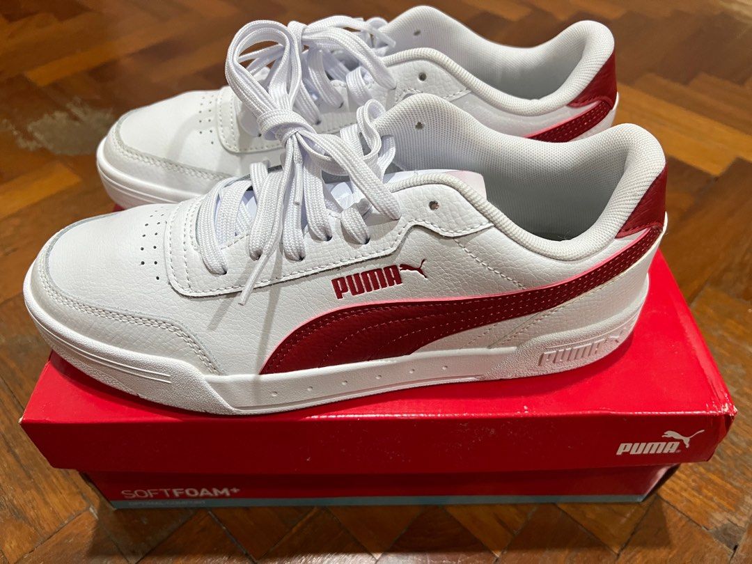 PUMA Caracal White red dahlia