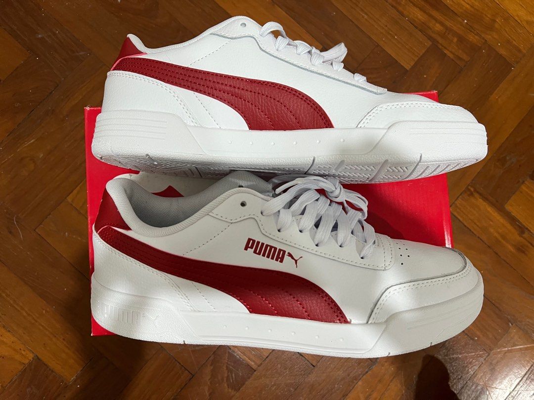 PUMA Caracal White red dahlia