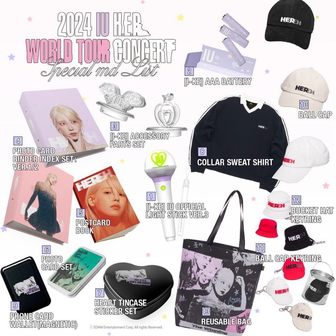 先払いのみ）韓国スターグッズ IU (アイユー) 2024 WORLD TOUR