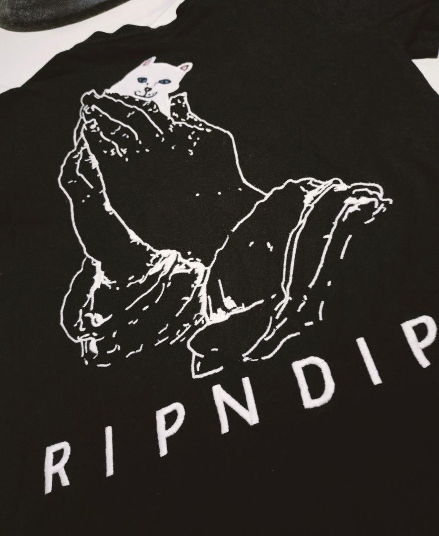 RIPNDIP (Category: Tshirts & Polo Shirts ) located in Santa Barbara. Submitted by thriftnidong016 (Listing ID 1293116908, Image 3). Description: RIPNDIP "Lord Nermal" Short Sleeve Tee (Black) Men's Medium Women's Large- dimensions 19by27 as new 10/10 color rate embroidery lahat ng details nya.