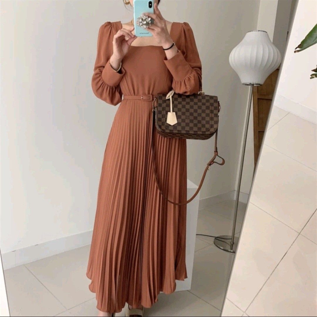 Rust orange dress, Women's Fashion, Dresses & Sets, Dresses on Carousell