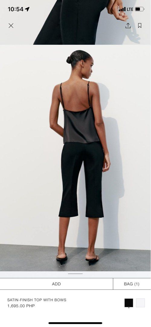 Satin Finish Top with Bows (Category: Sleeveless) located in Quezon City. Submitted by annec19 (Listing ID 1293003308, Image 3). Description: Still in stores and with tags. Rfs: wrong size.