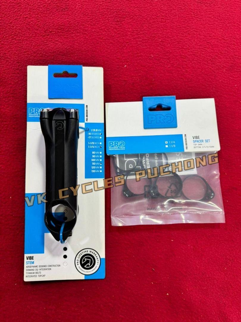 Shimano PRO Vibe ステム 90mm スペーサーセット付き Shimano PRO Vibe ステム 90mm スペーサーセット付き - メルカリ