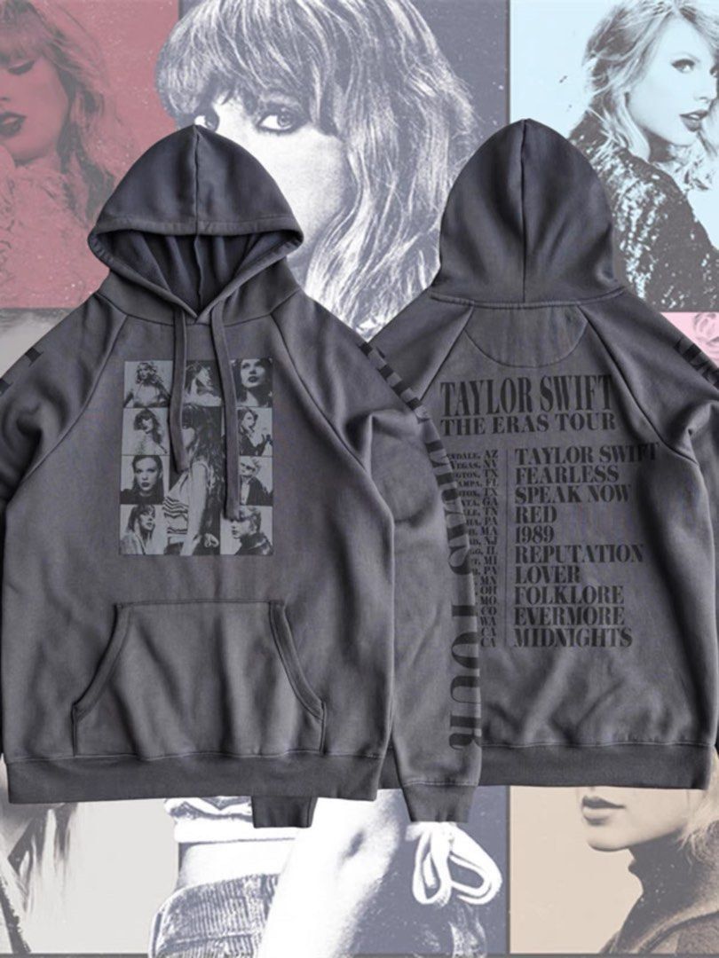 Taylor Swift Eras Tour Black Hoodie M Women s Fashion Tops Longsleeves on Carousell