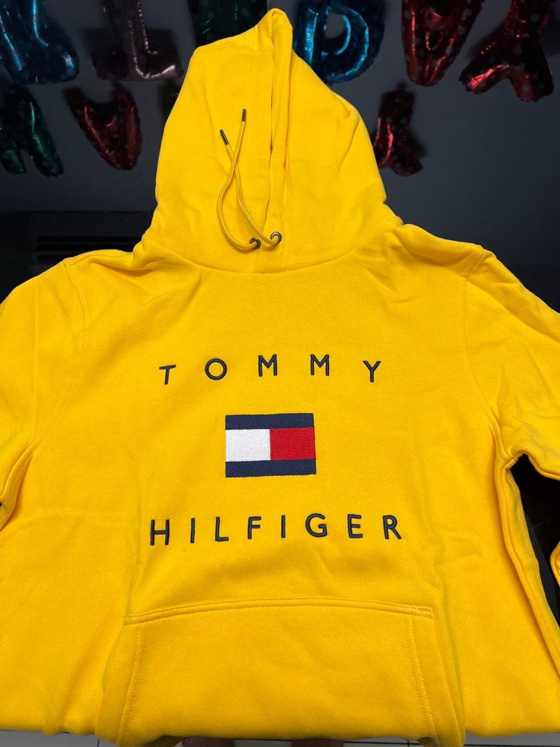 Yellow tommy cheap hilfiger hoodie
