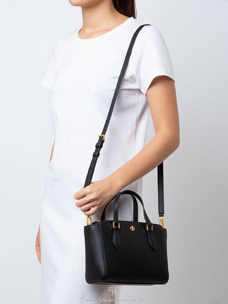 Tory Burch Mini Emerson Zip Tote in Black Luxury Bags Wallets on Carousell