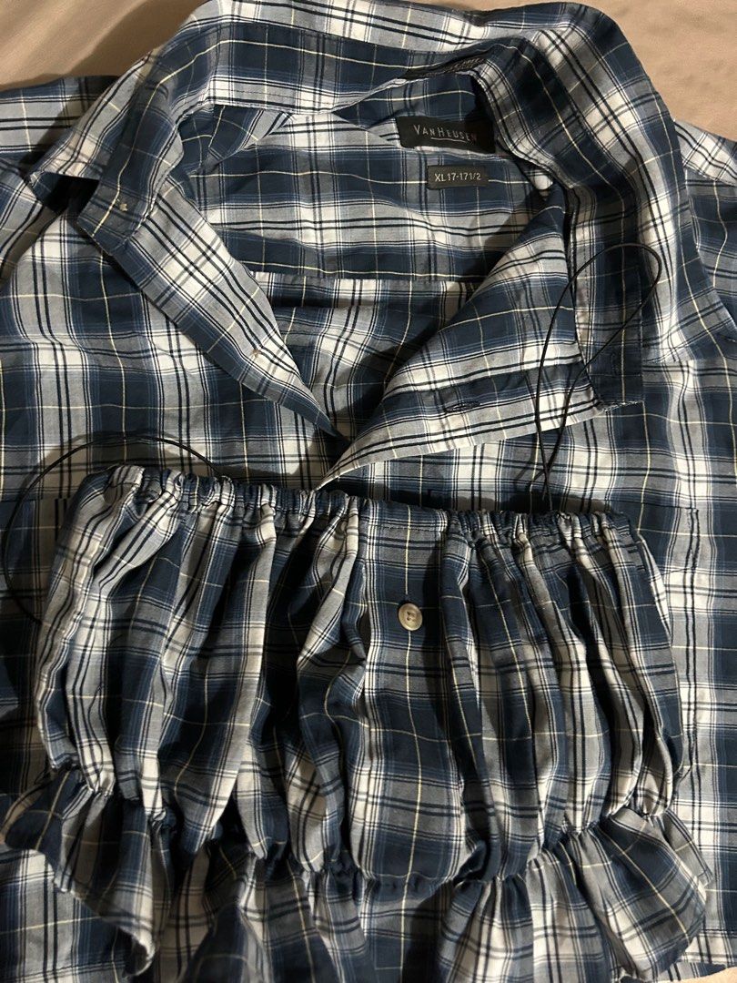 Tube and Cropped Polo Set (Category: Others Tops) located in Makati City. Submitted by declutterwjn_ (Listing ID 1293083770, Image 1). Description: Best fits large to xl frames. Bought this at a vintage online shop. Tube and cropped polo set, oversized look. So cute!!.