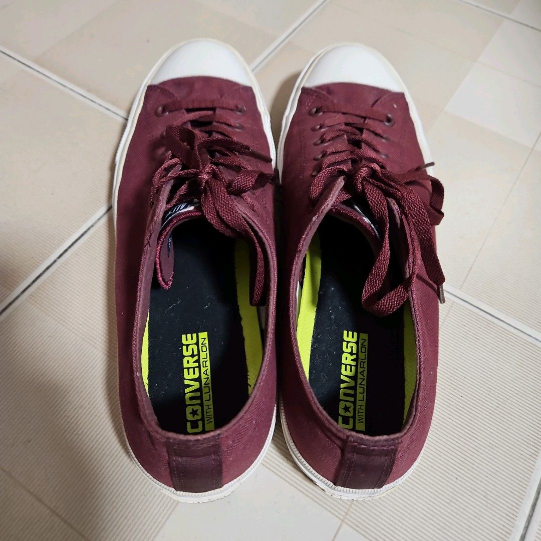 UK12 Converse All Star with Lunarlon Insole Burgundy Men s Fashion Footwear Sneakers on Carousell